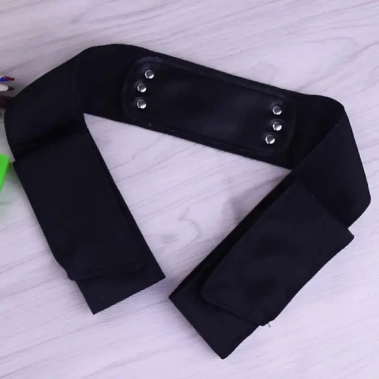 Ninja Naruto-bandana med metallplatta och Naruto-symbol