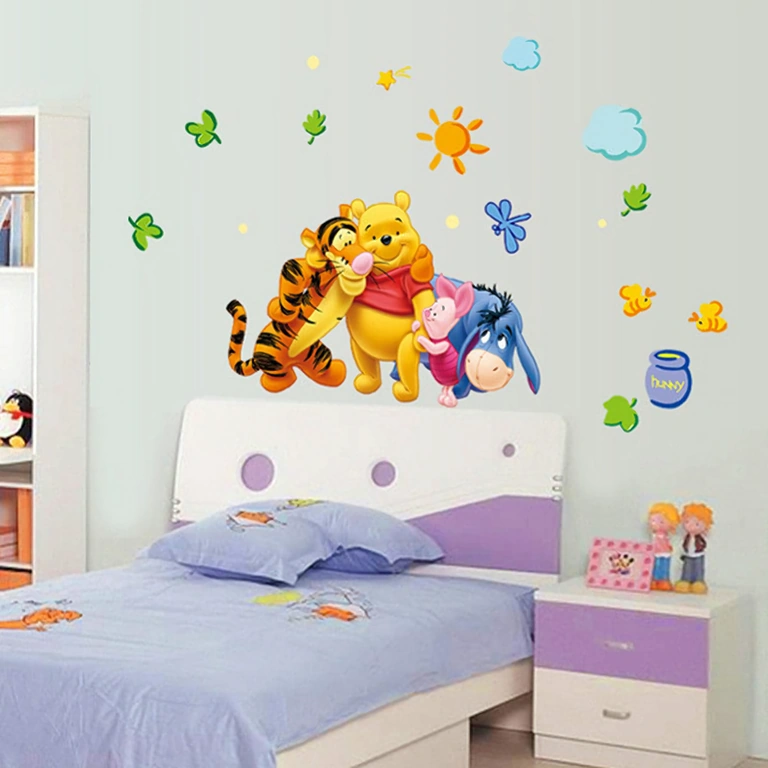 Winnie the Pooh-stickers för barnrumsdekoration