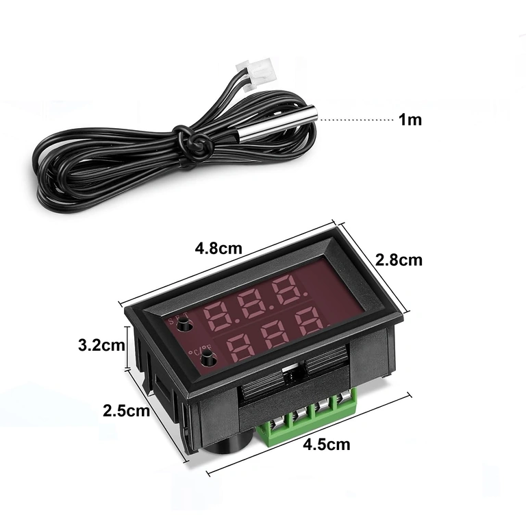 Digital termostatmått 48x28x32 mm