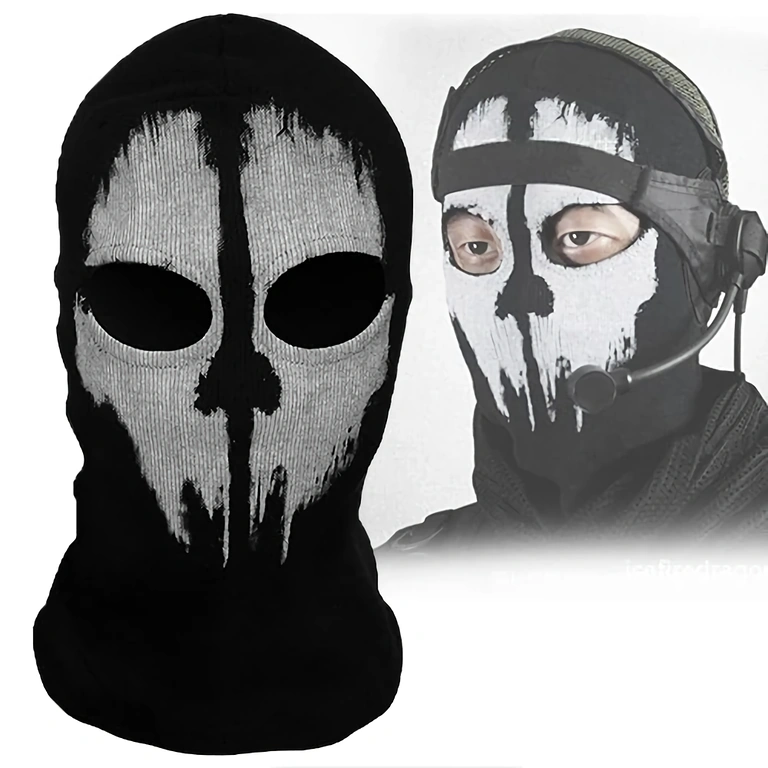 Call of Duty Ghosts hoodie-mask för skidåkning, vintersport och utomhusbruk
