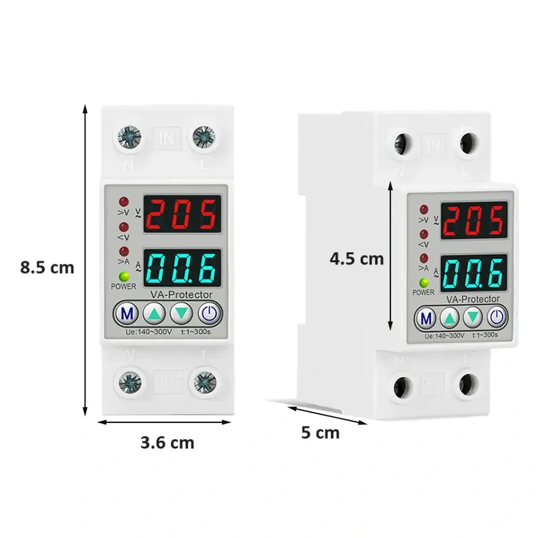 Överspännings- och överströmsskyddsrelä för 220V
