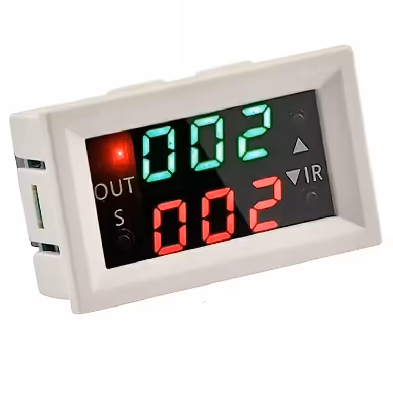 Programmerbart tidsrelä 12V med digital display – justerbar timer med fördröjning och loop