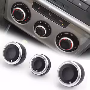 Set 3 AC-klimatknappar VW Golf 5 6 Passat B6 B7 Skoda Octavia 2 – aluminium