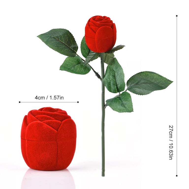 Förlovningsask – sammetsrosdesign