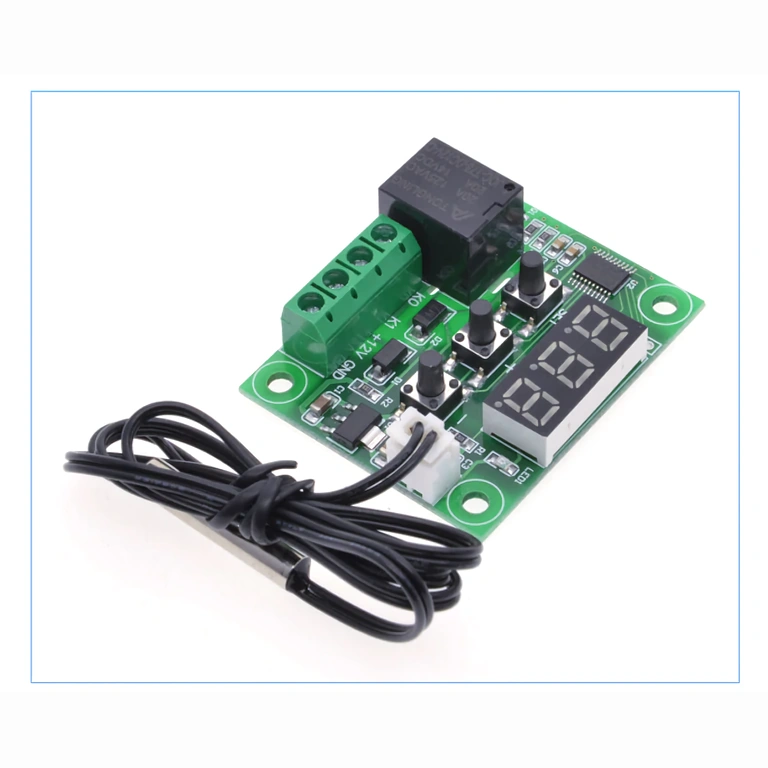 LED-display och temperaturkontrollknappar