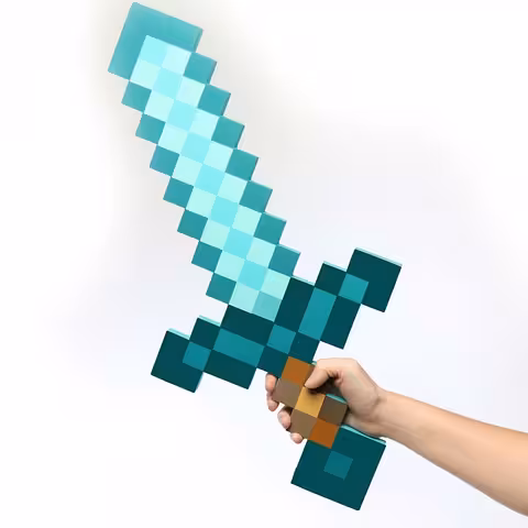Minecraft-diamantsvärd – leksak av lätt EVA-skum, perfekt för barn och cosplay