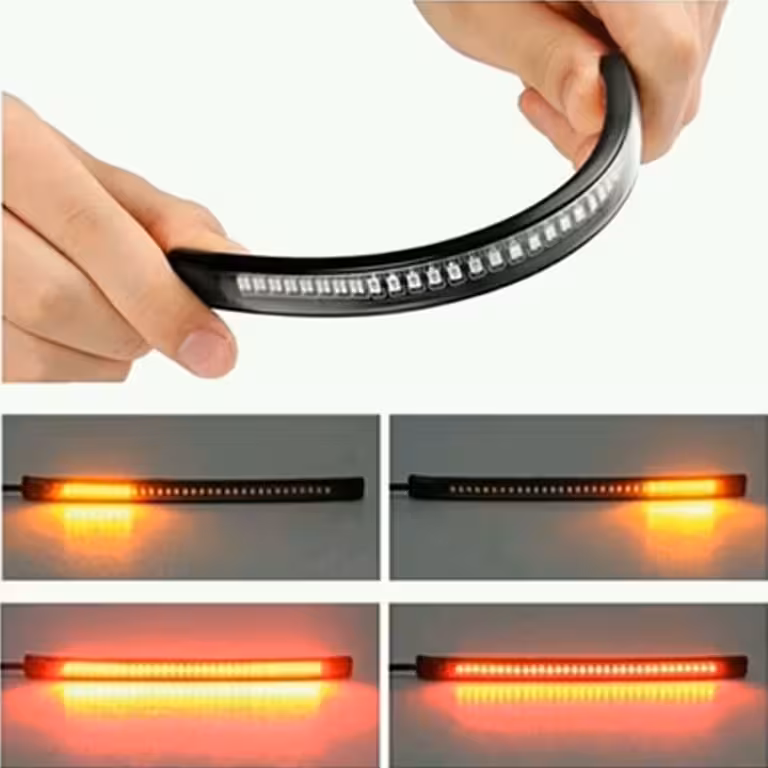 LED-bakljus och Blinkersband för Motorcykel, Skoter och ATV – 48 Flexibla Lysdioder