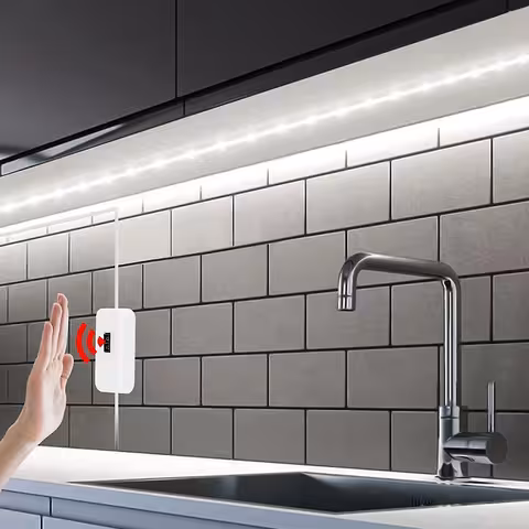 Kallvit LED-list 3m med Rörelsesensor USB 5V för Kök och Badrum