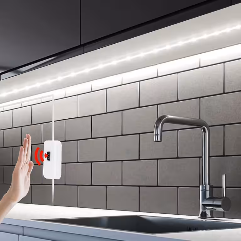 Kallvit LED-list 3m med Rörelsesensor USB 5V för Kök och Badrum