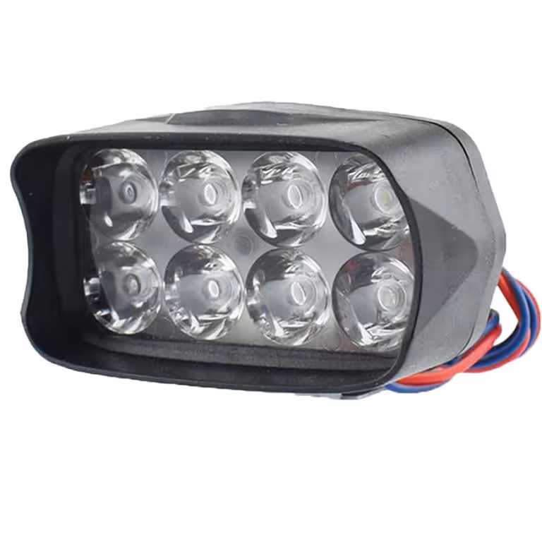 Universell LED-Strålkastare 12–85V för Motorcykel, Cykel, Elskoter och ATV