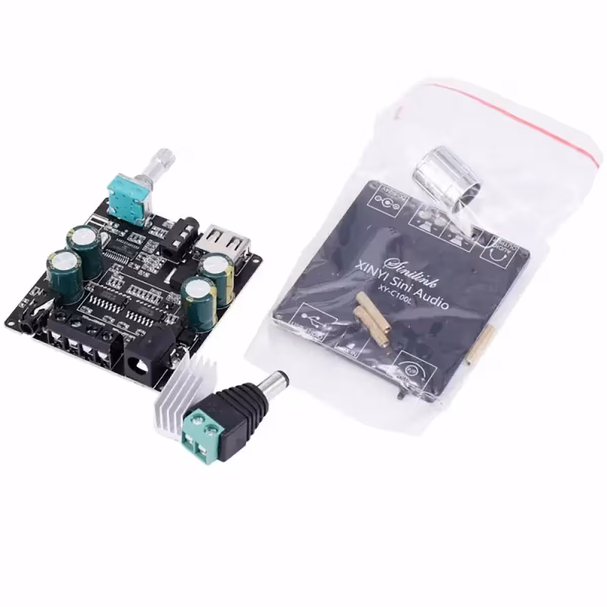 Mini Klass D-förstärkare med effektiv kylning och Bluetooth