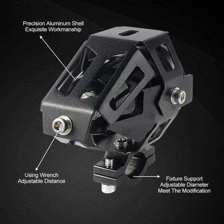 CREE U7 LED-strålkastare för motorcyklar med rostfritt stålfäste