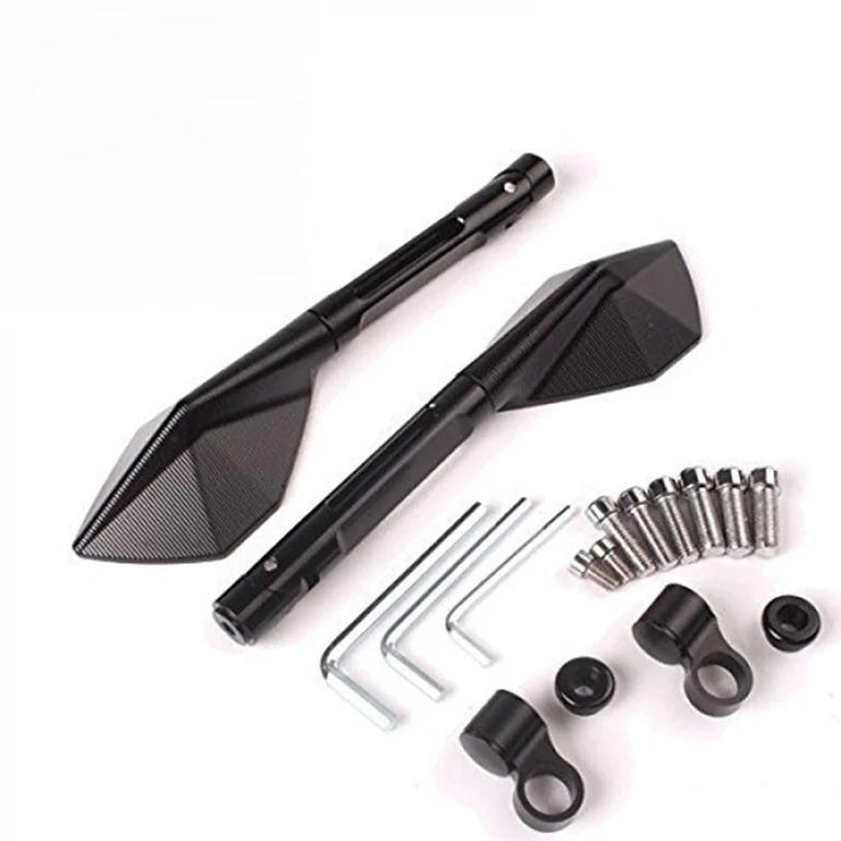 Motorcykelspeglar i CNC-bearbetat aluminium, premium Rizoma-design