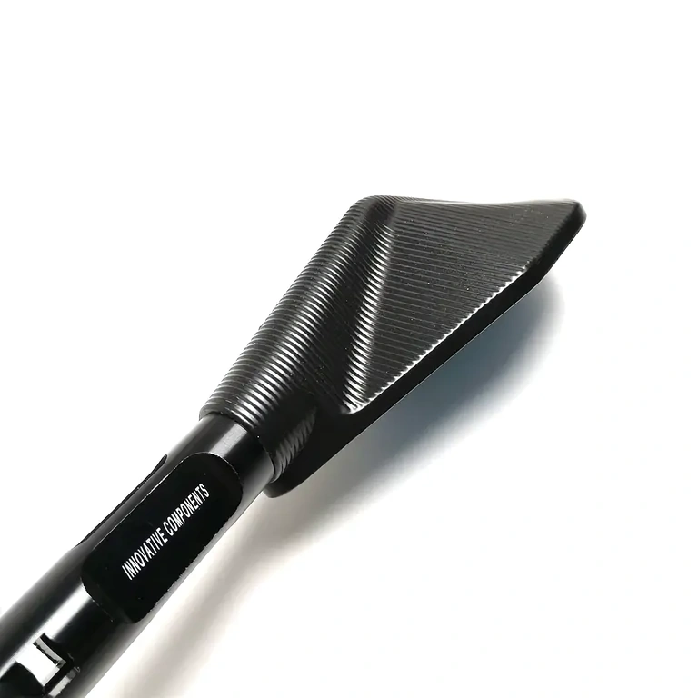 Svarta sportiga motorcykelspeglar för styre, aluminium med panoramavy