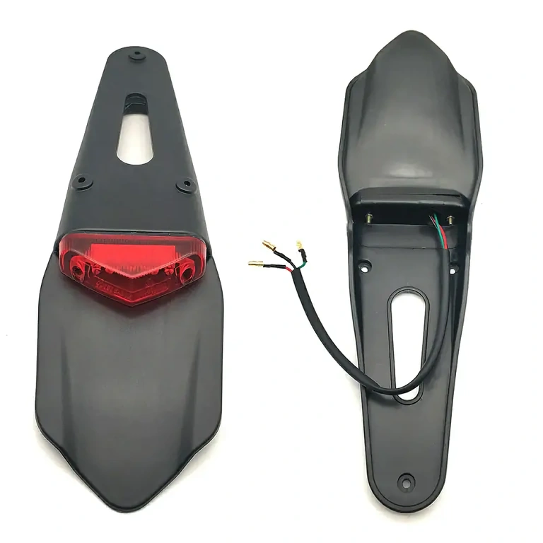 Komplett bakskärm med LED-bakljus för motorcykel