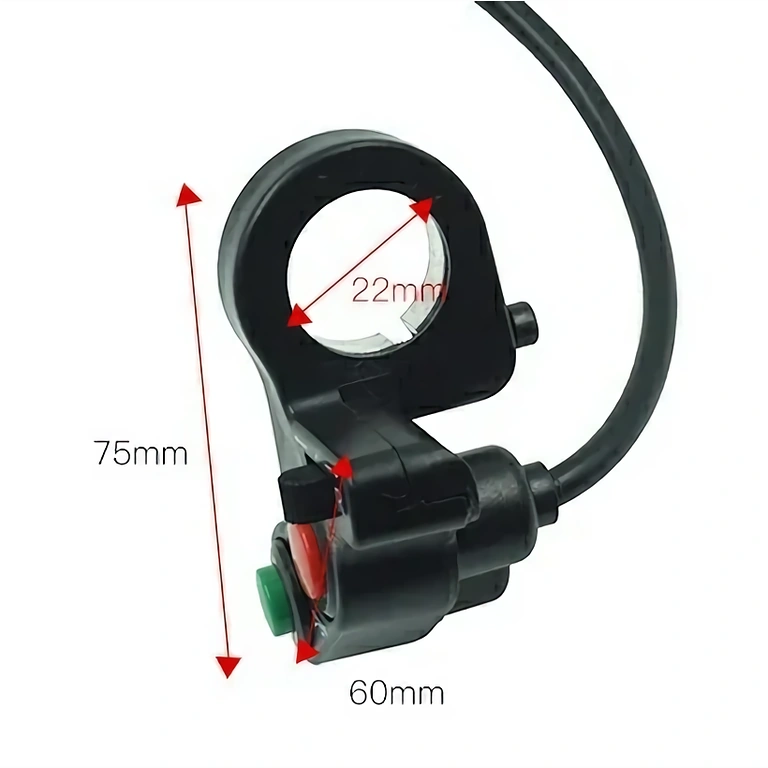 Knapp för signalhorn och ljus motorcykel Elektrisk brytare för aktivering av ljus och horn på motorcykel