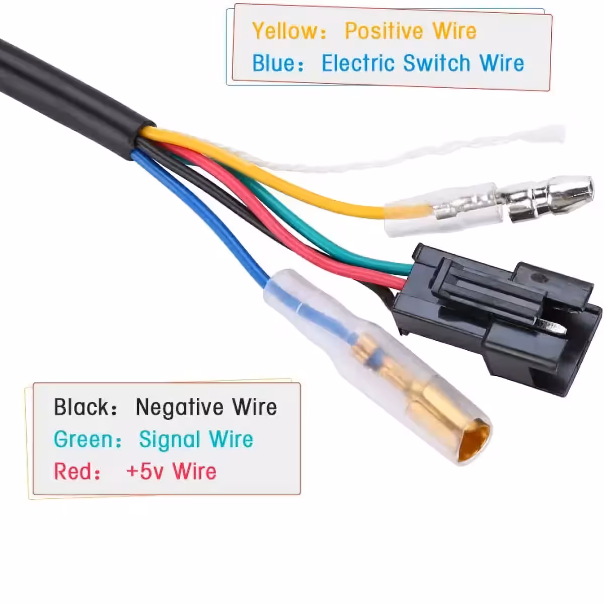 Ledningsschema för korrekt installation av gasreglage med voltdisplay