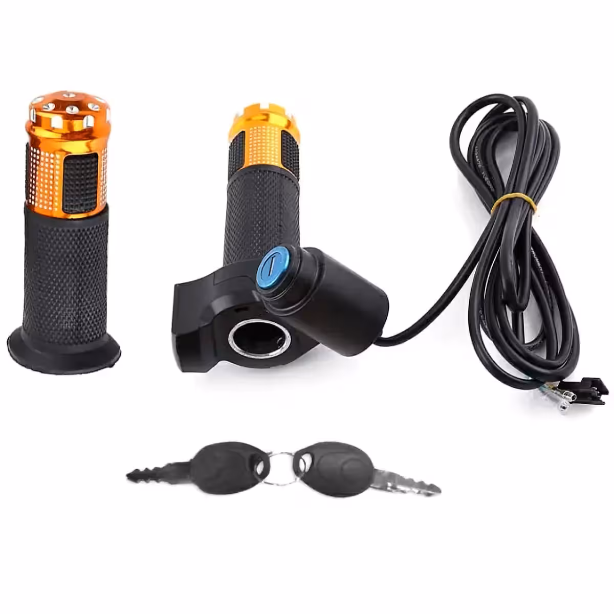 Twistgas med spänningsdisplay och kontakt för elsparkcyklar