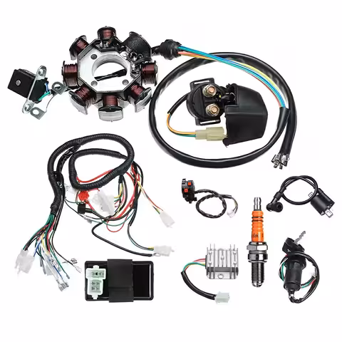 Komplett Elsystem för ATV Kinesisk 150cc–300cc – Full Kabelsats för Vertikal 4T Motor