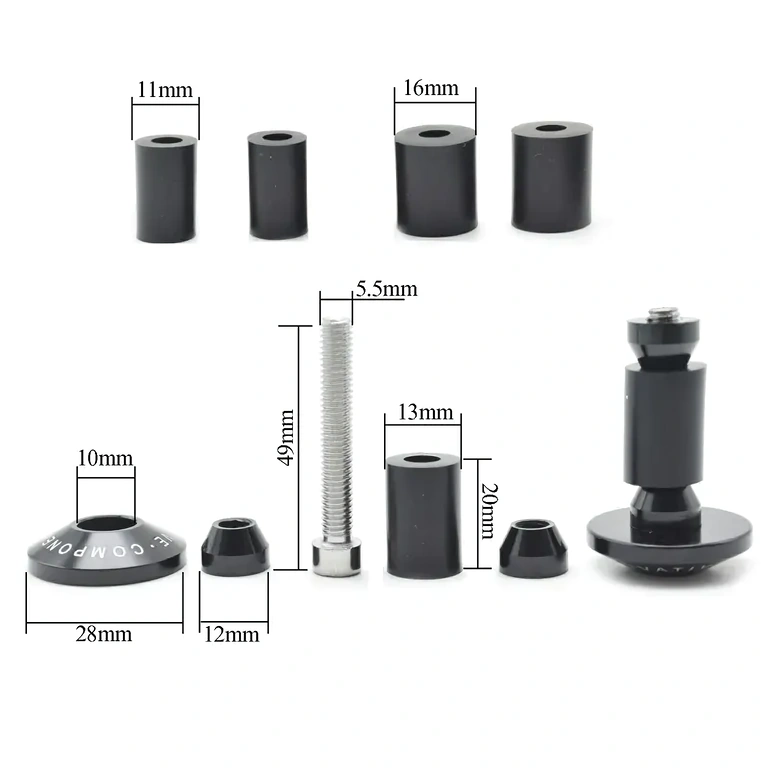 Styretappar med 3 tätningsstorlekar för exakt montering