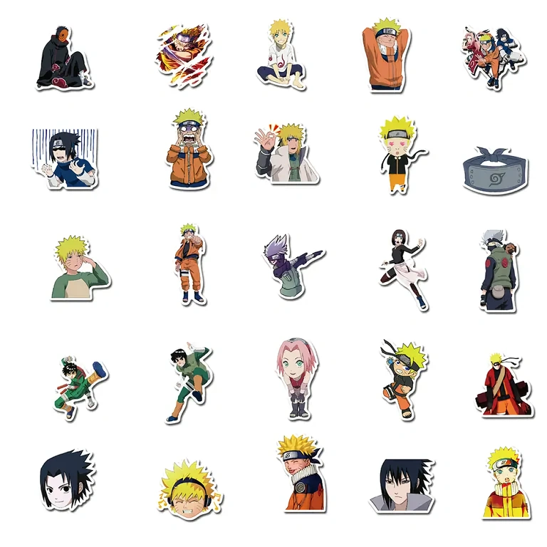 Ninja-anime stickers vattentåliga Hållbara Naruto-klistermärken, perfekta för animefans