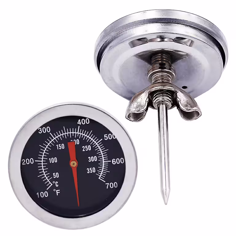 Professionell Grill- och Kötttermometer – BBQ, Ugn, Rök, Rostfritt Stål 0–350°C