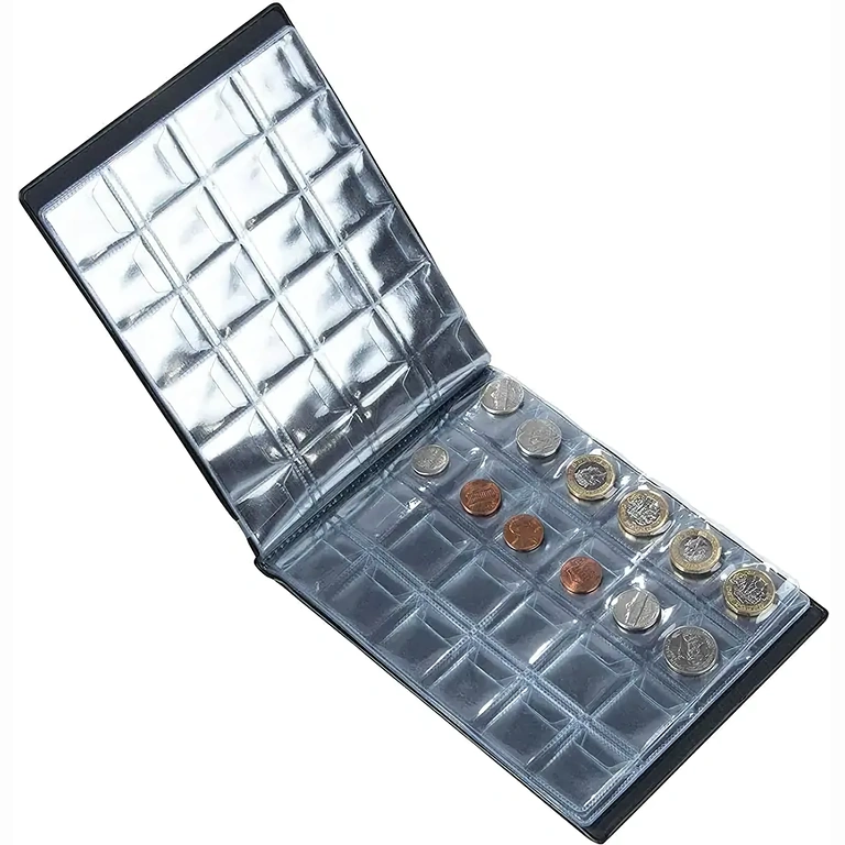 Bokformat album med 240 myntfack