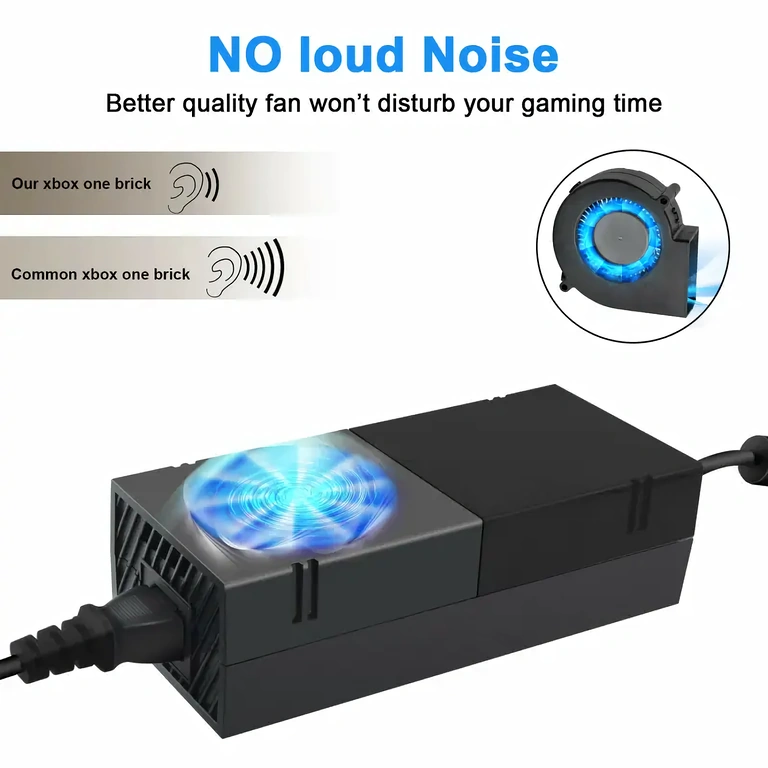 Strömadapter kompatibel med Xbox ONE, med LED-status