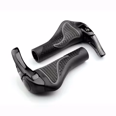 Ergonomiska MTB-handtag med Horn och Låsring – För Cykel och Elskoter