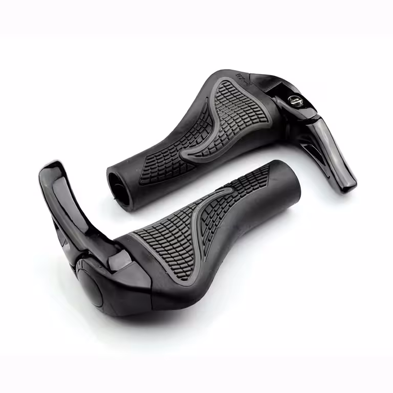 Ergonomiska MTB-handtag med Horn och Låsring – För Cykel och Elskoter