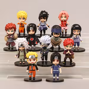 Set med 12 Naruto Shippuden Figurer – Anime Samlingsleksaker, Perfekt Gåva för Fans