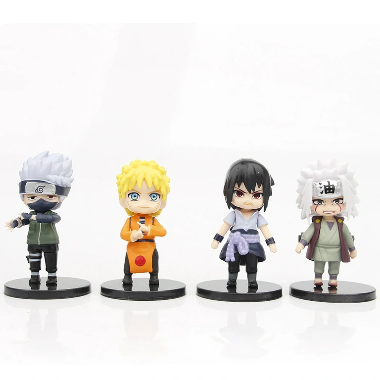 Set med 12 högkvalitativa Naruto Shippuden-leksaksmodeller