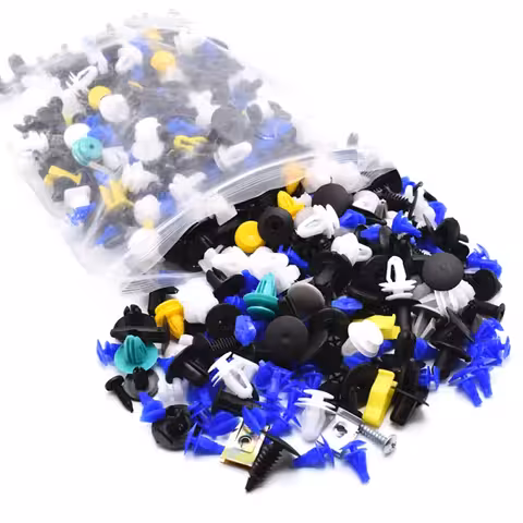 Set med 500 Universella Bilclips och Fästen – Plast & Metall