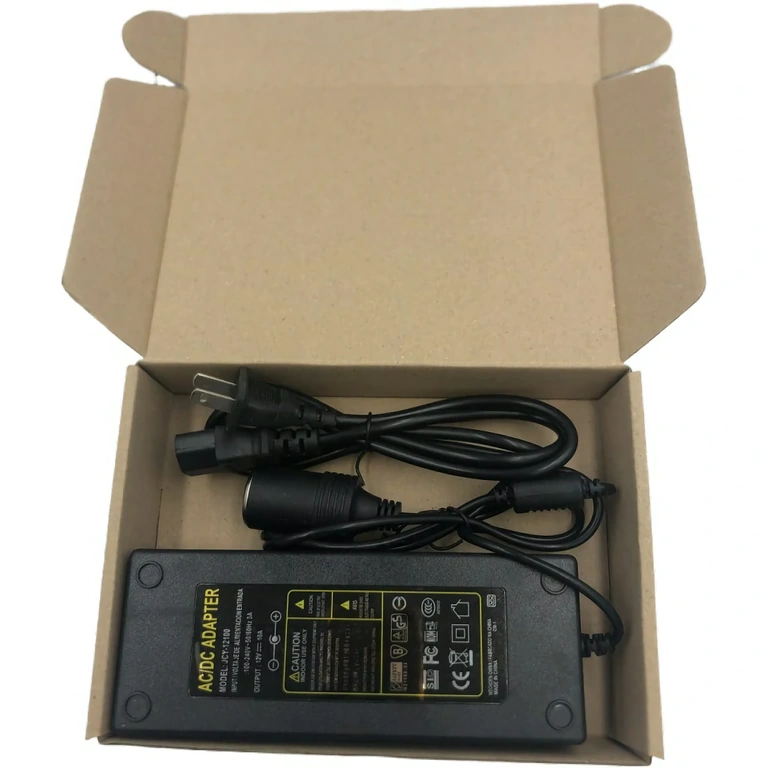 AC/DC-omvandlare 220V till 12V 10A Strömomvandlare 220V AC till 12V DC 10A för hushålls- och bilbruk