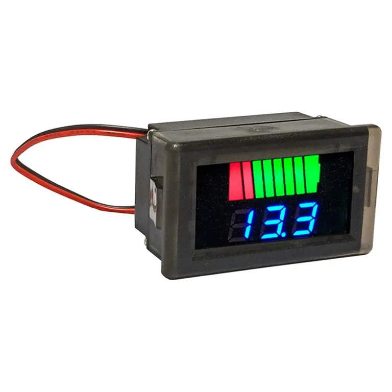 LED-voltmeter, enkel montering, för spänning 12V–72V