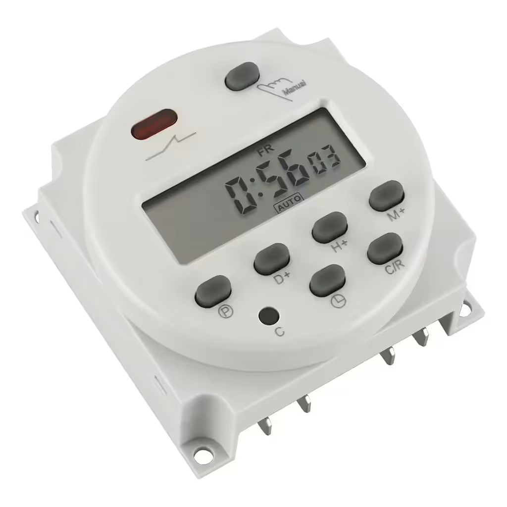 Digitalt Tidrelä 12V med Display – Programmerbar Timer med 8 ON/OFF-program