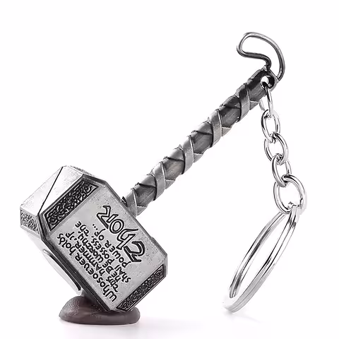 Thor Nyckelring – Mjolnir Hänge, Den Legendariska Åskgudens Hammare