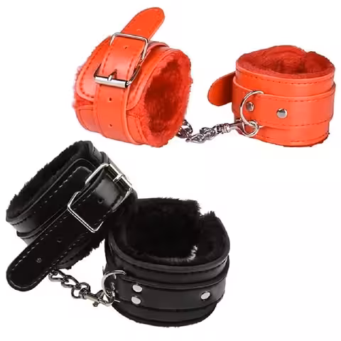 Handbojor BDSM med Mjukt Plyschfoder och Kedja – Professionella och Bekväma Tillbehör