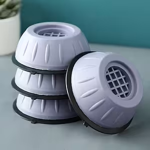 Antivibrationsfötter i Gummi för Tvättmaskin och Torktumlare – Set med 4 Antibullriga och Halkfria Fötter