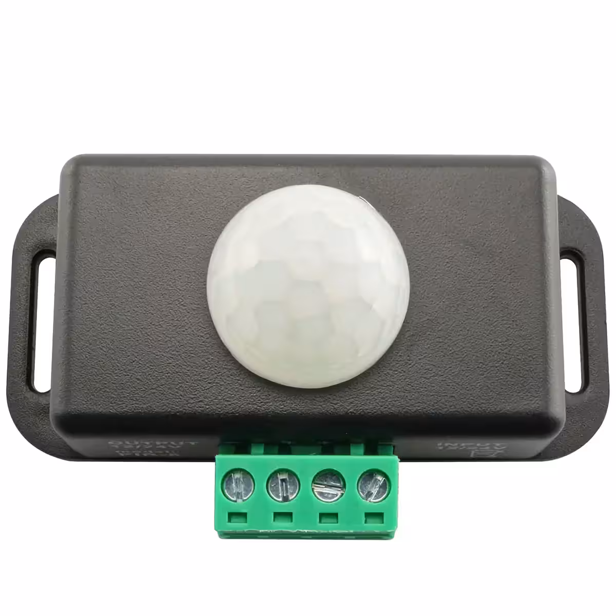 PIR-rörelsedetektor med 12–24V strömförsörjning och max 6A, används för LED-remsor