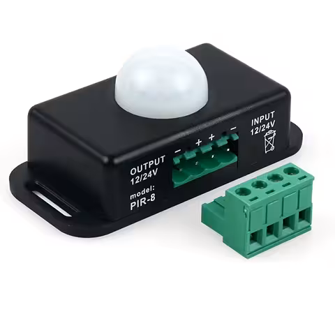 Rörelsesensor PIR 12V–24V 6A – Närvarosensor med Elschema