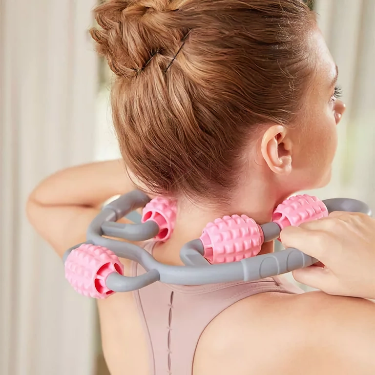 Manuell anticellulitmassageapparat med silikonrullar för kroppsmassage