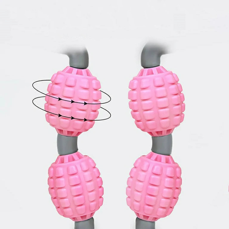 Manuell anticellulitmassageapparat med 5 silikonrullar för fast hud