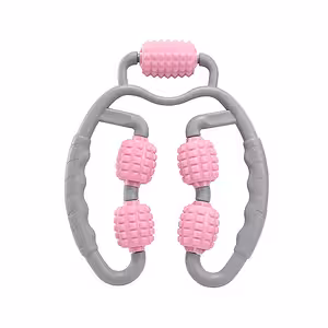 Manuell Muskelmassagerare med 5 Rullar – För Avslappning av Kropp, Nacke, Ben, Anticellulit