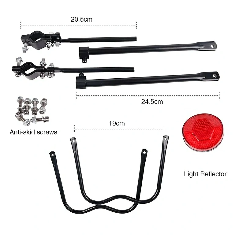 Snabbmonterad bagagehållare för cykel på sadelstolpe