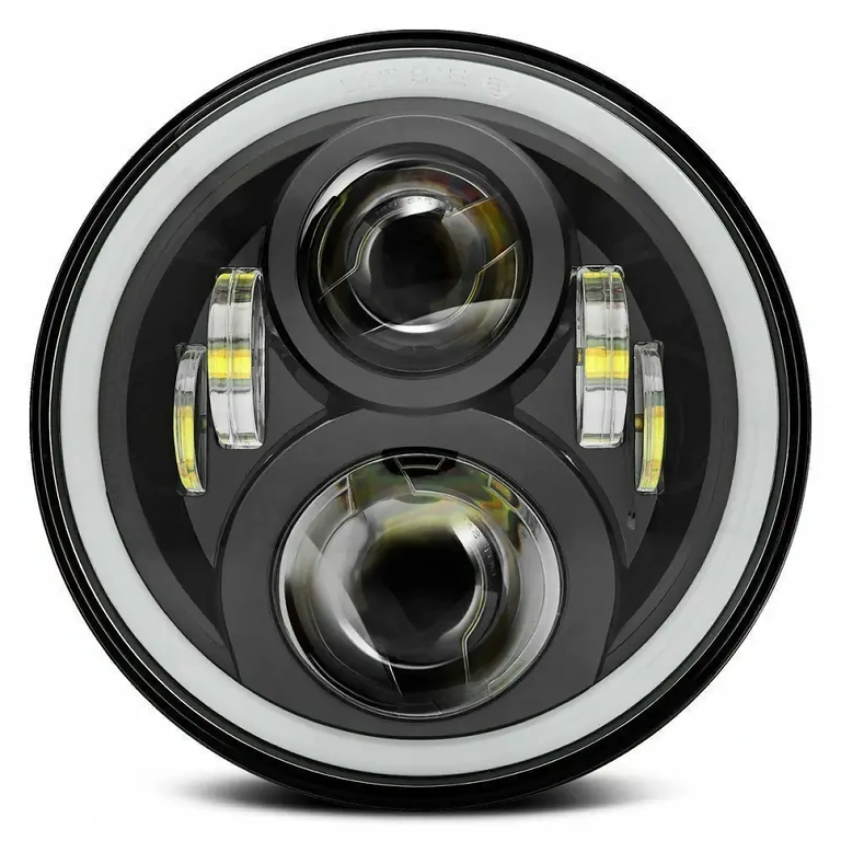 Rund LED-strålkastare 7 tum universell bil/motorcykel Universell LED-strålkastare 7 tum, kompatibel med bil, motorcykel, ATV, lastbil, traktor