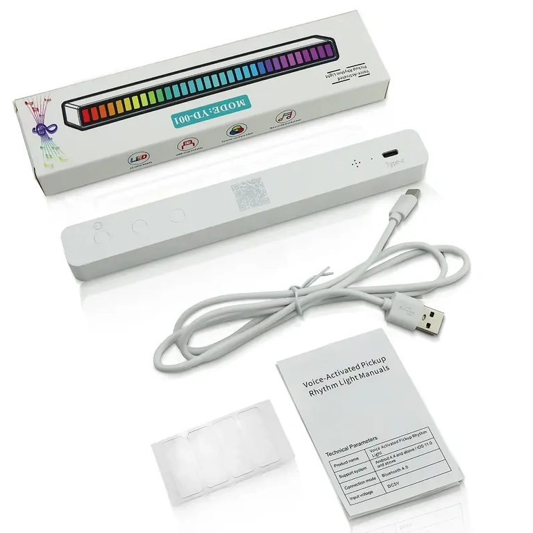 RGB LED-list med inbyggt batteri, olika ljuslägen och musikrytm