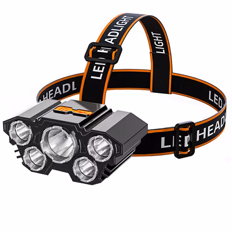 Professionell Pannlampa LED med Uppladdningsbart Batteri – Stark Ljusstyrka för Fiske & Camping