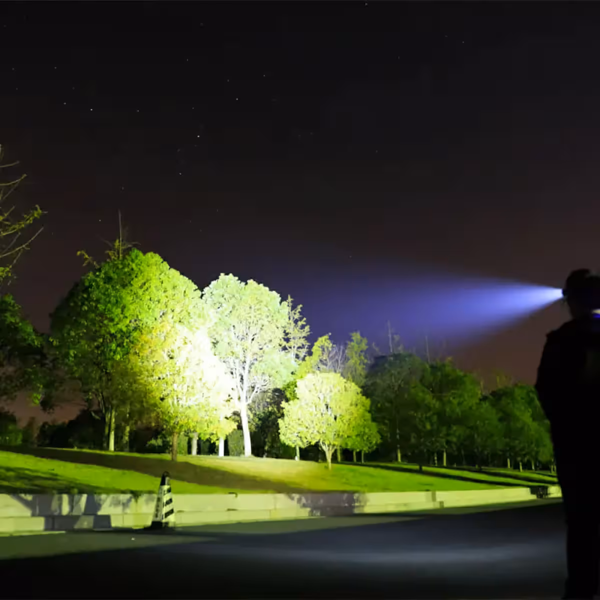 LED-pannlampa för camping, fiske och vandring