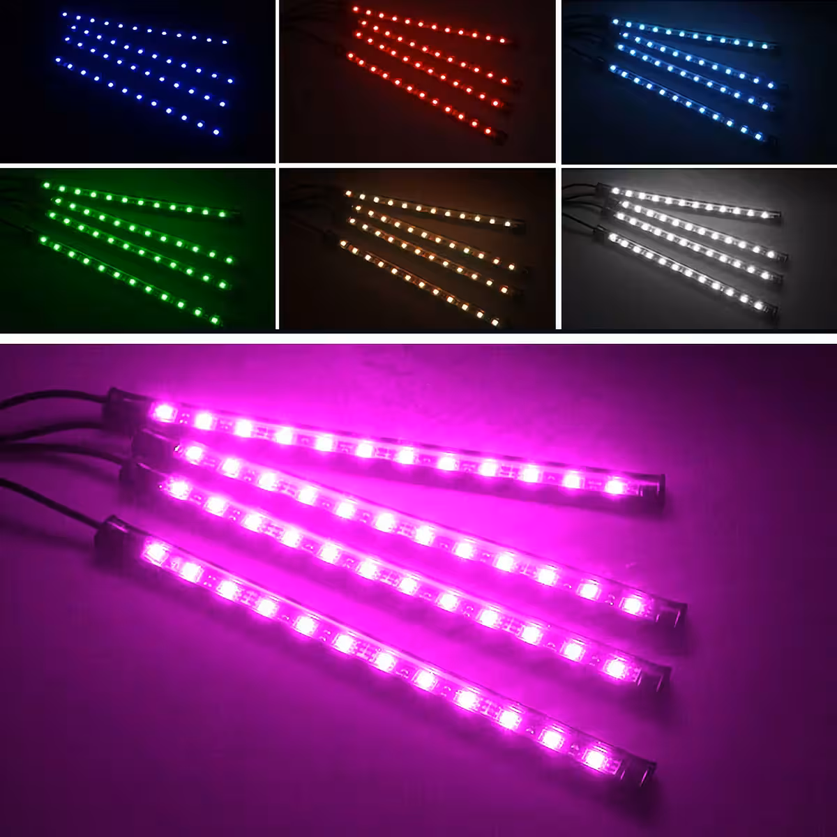 RGB stämningsbelysning för bekväm bilatmosfär